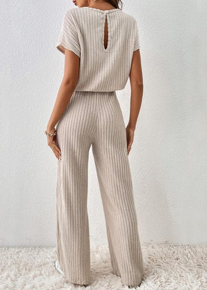 Soft Serenity - Ribbed Knit Two-Piece Set