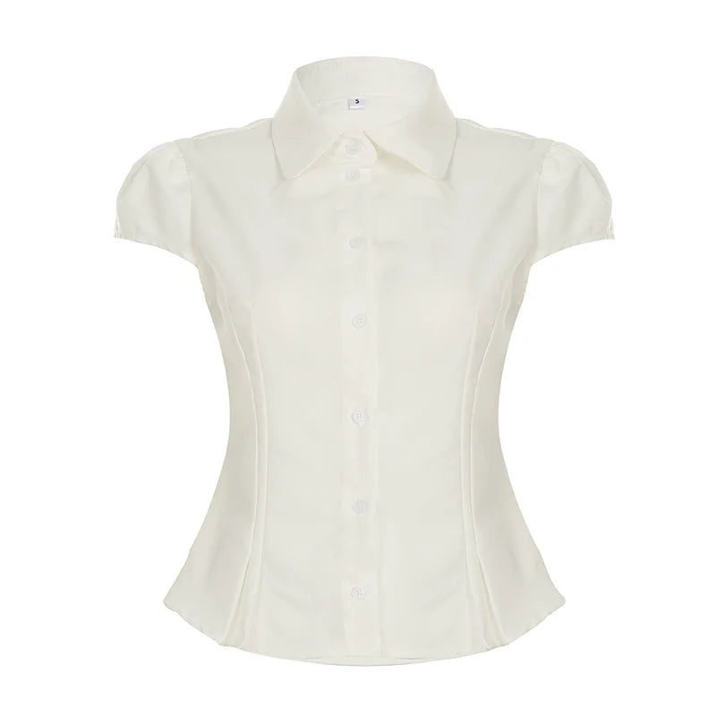 Greenlee Puff Sleeve V-Neck Top