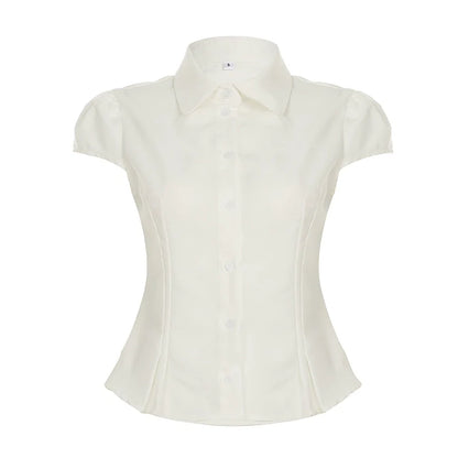Greenlee Puff Sleeve V-Neck Top