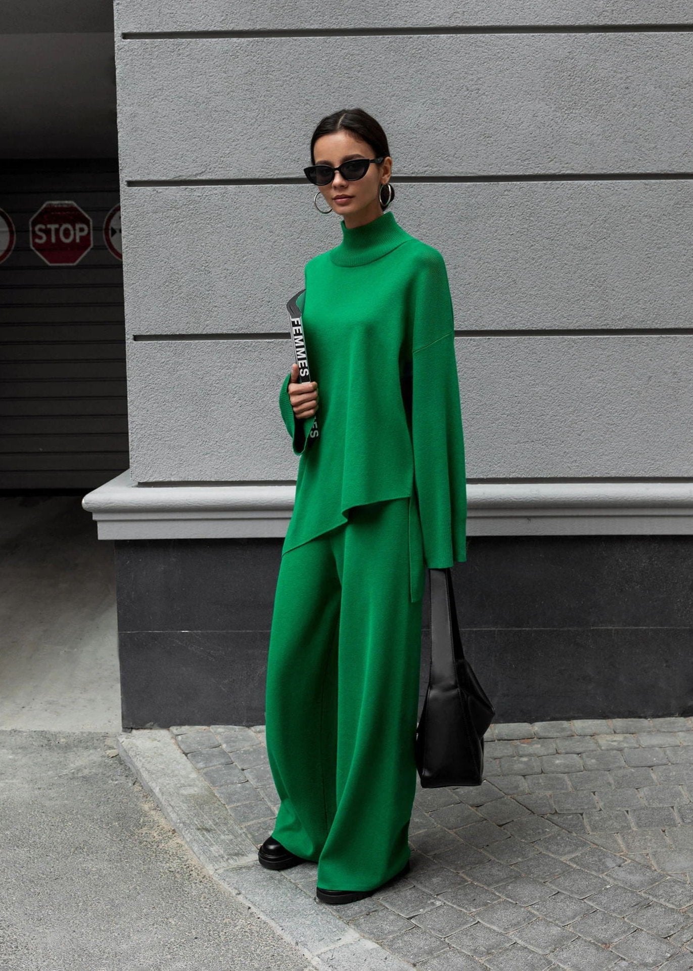 Luxe Emerald Knit Two-Piece Set