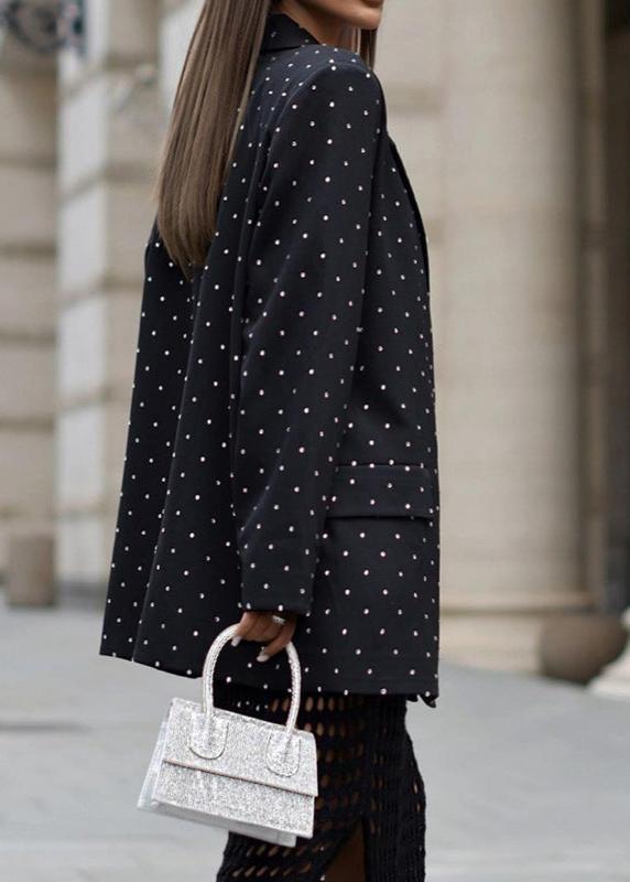 Polka Dot Belted Blazer