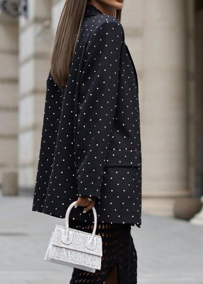 Polka Dot Belted Blazer