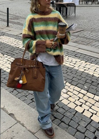 Cozy Stripes Mohair Sweater