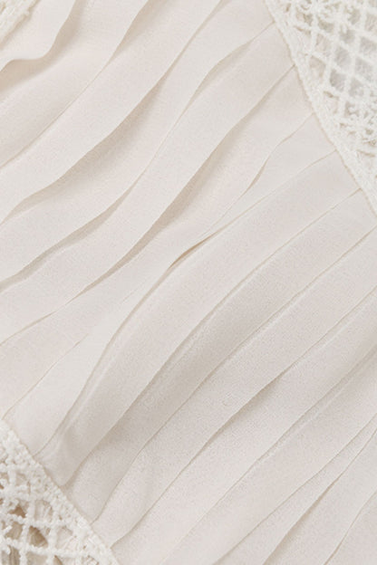 Janet Lace Detail Tiered Midi Dress