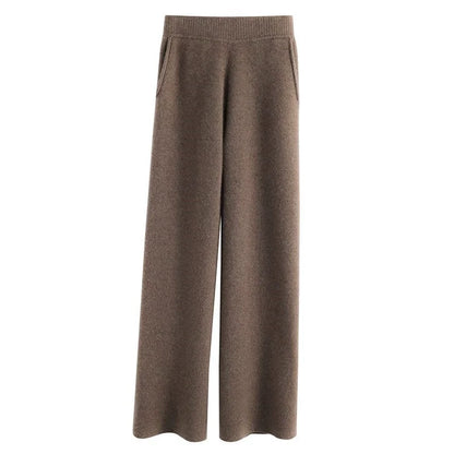 Ayana Cozy Knit Straight-Leg Pants