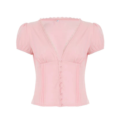 Lillith Lace Puff Sleeve Top