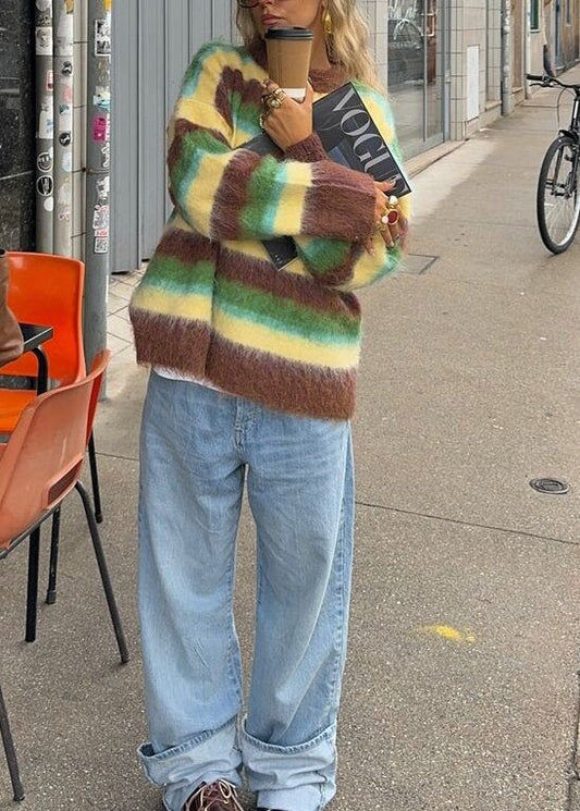 Cozy Stripes Mohair Sweater