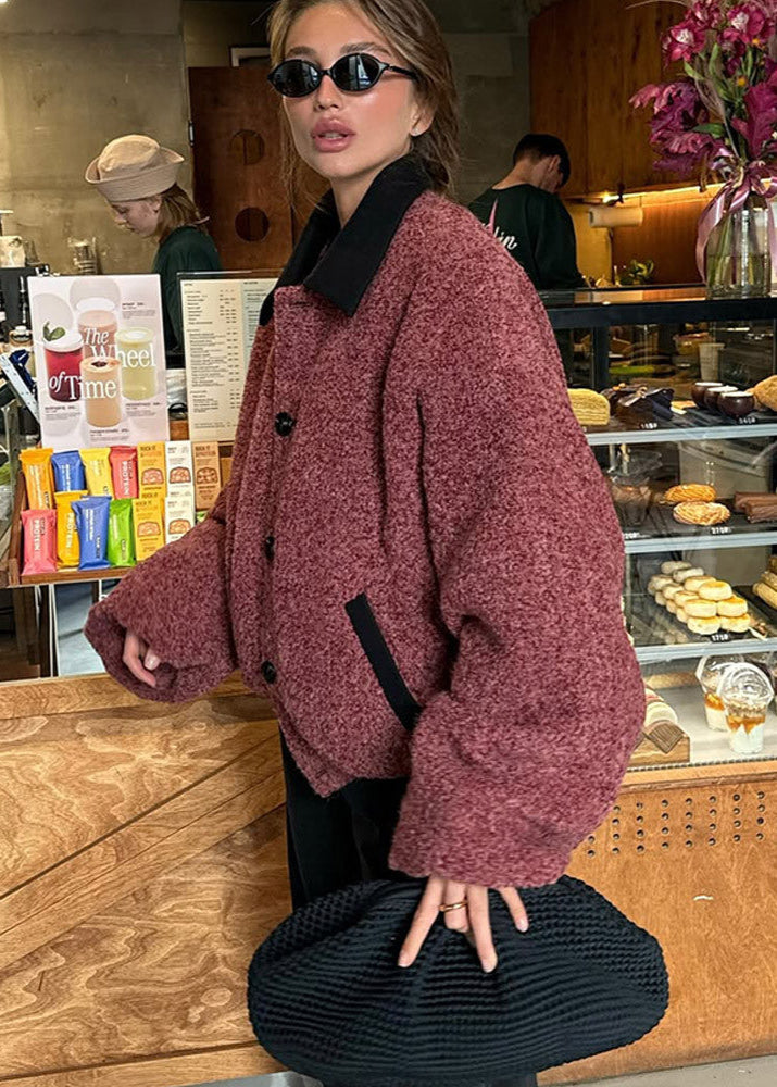 Luxe Teddy Bouclé Jacket - Chic Oversized Style