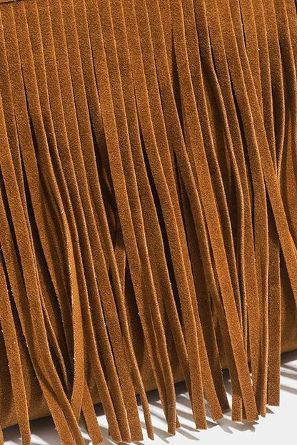 Western Cowboy Brown Fringe Crossbody Bag