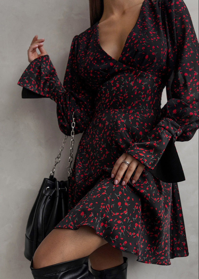 Floral Charm Wrap Dress