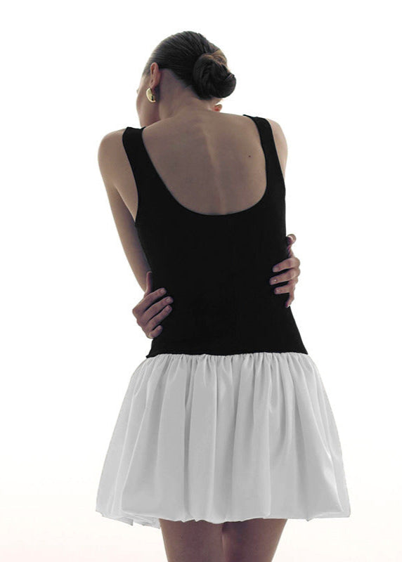 Monroe - Contrast Two-Tone Mini Dress