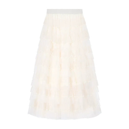 Lyrik Mesh A-Line Maxi Skirt