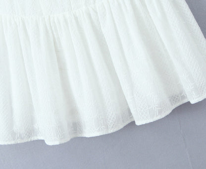 White – Slim-Fit Tank Strap Dress