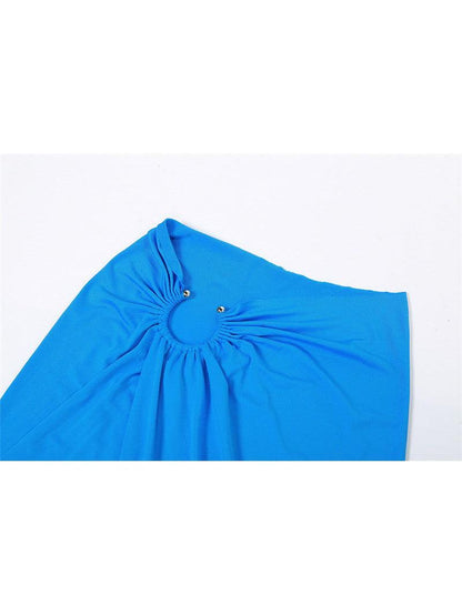 Cutout Cropped Tank Top & High Waist Skirt Coord Set