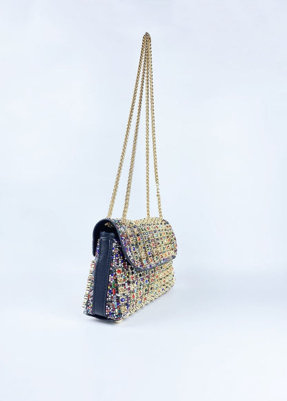 Aurora - Multi-Color Crystal Chain Shoulder Bag
