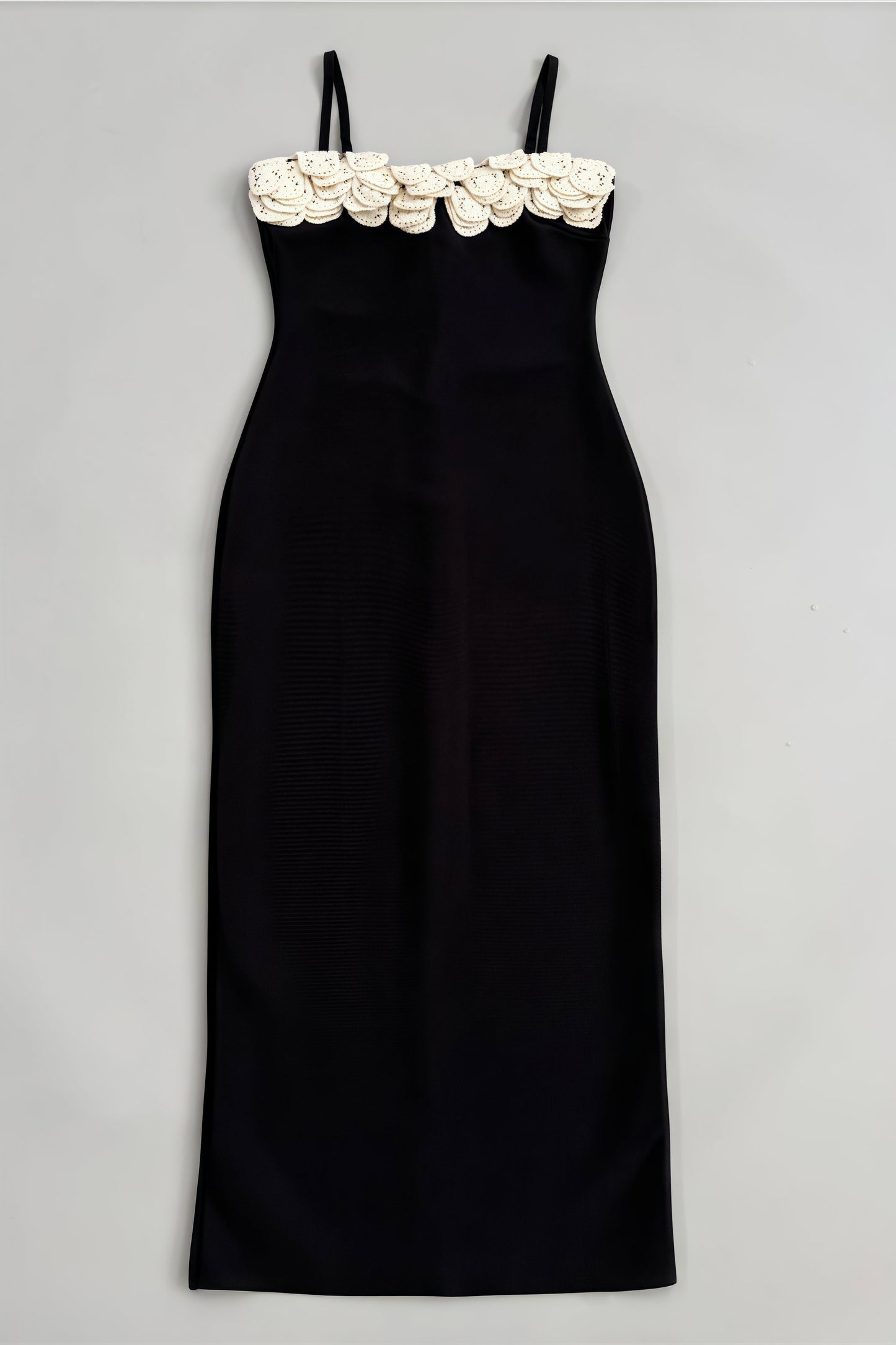 Zoratd Black Strapless Lace Bandage Midi Dress