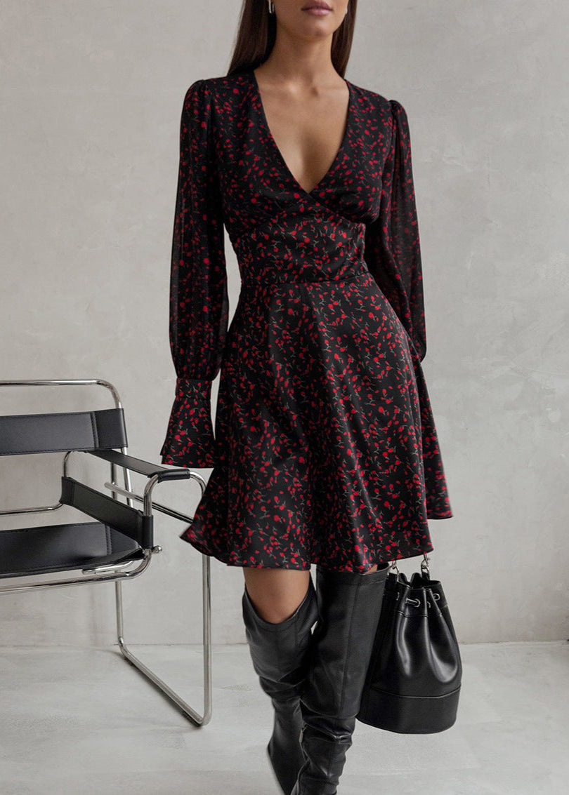 Floral Charm Wrap Dress