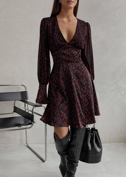 Floral Charm Wrap Dress
