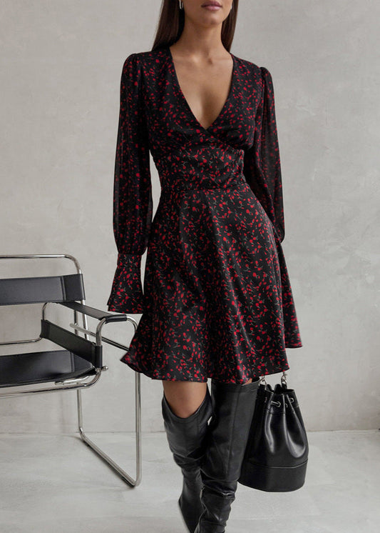 Floral Charm Wrap Dress