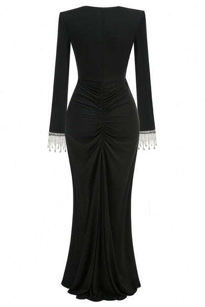 Aila Black Twisted Maxi Dress
