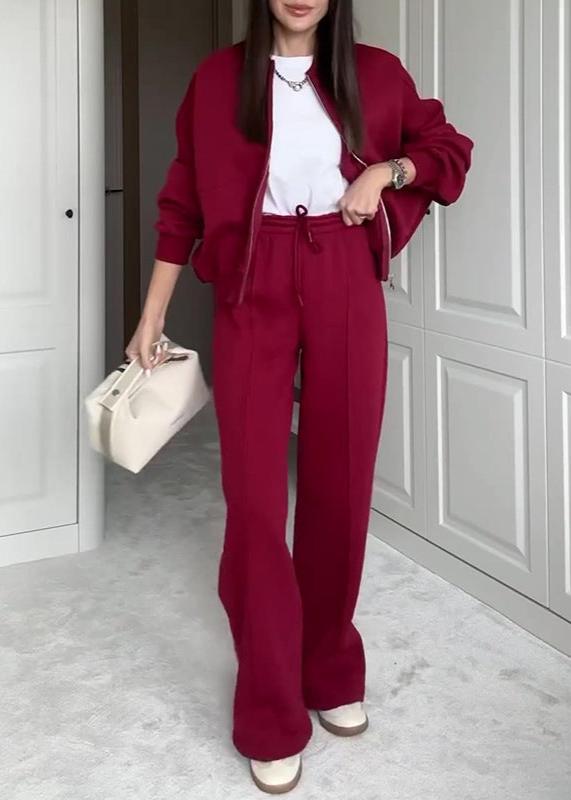 Burgundy Two-Piece Lounge Set