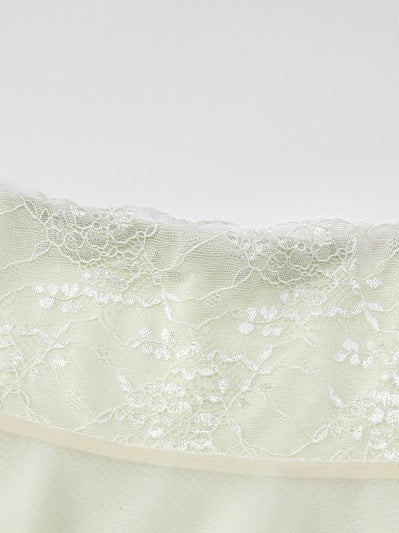 Lace See Through Bandeau Top & Ultra Short Skirt Coord Set