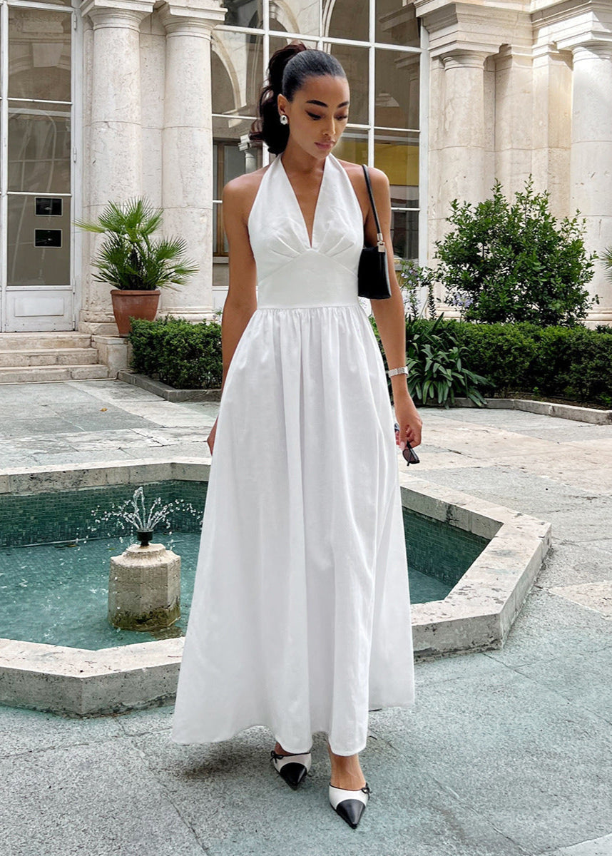 Vienna Grace - Halter Backless Maxi Dress