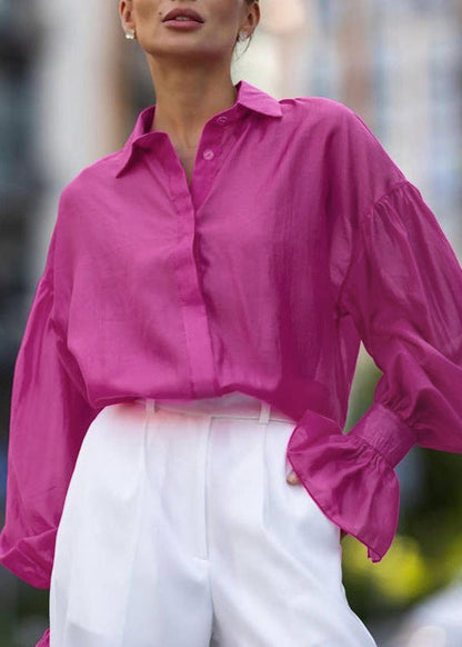 Amélie - Sheer Oversized Button-Up Shirt