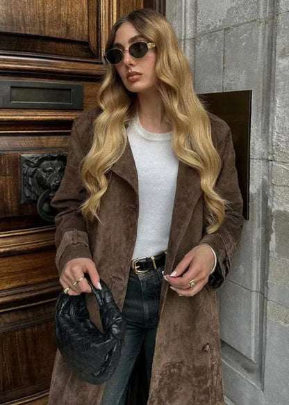 Velvet Luxe Trench Coat