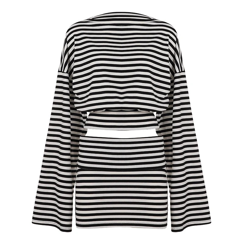 Kayden Striped Skirt Set