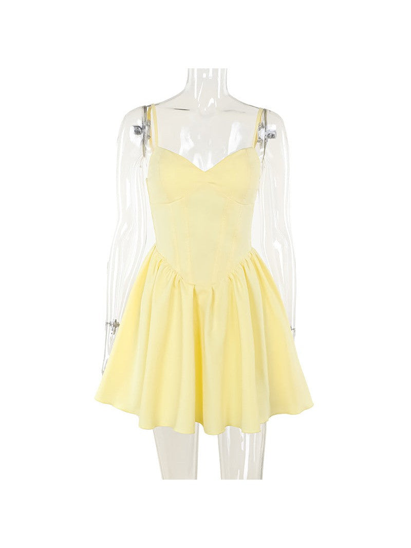 Boning A line Dress Summer Cinched Short Dress