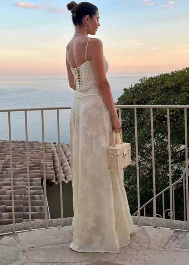 Celestine - Spaghetti Strap Floral Maxi Dress