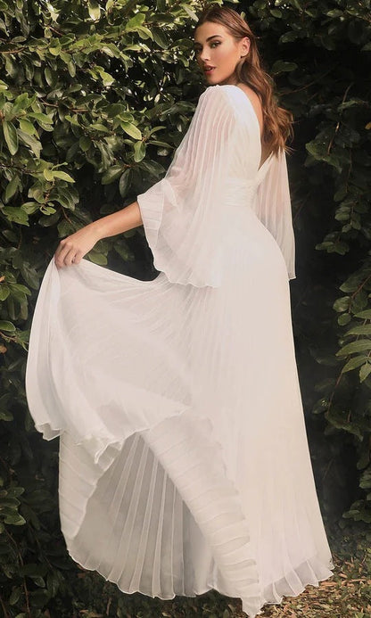 Deep V Plunge Plunge Long Sleeve Dress Slim Dress