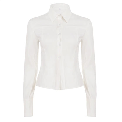 Arlynn Ruched Back Button-Up Shirt