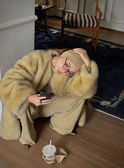 Kloey Faux Fur Plush Coat