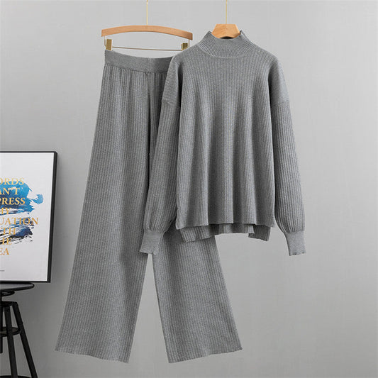 Gray - Loose-Fit Fashion Casual Two Piece Set