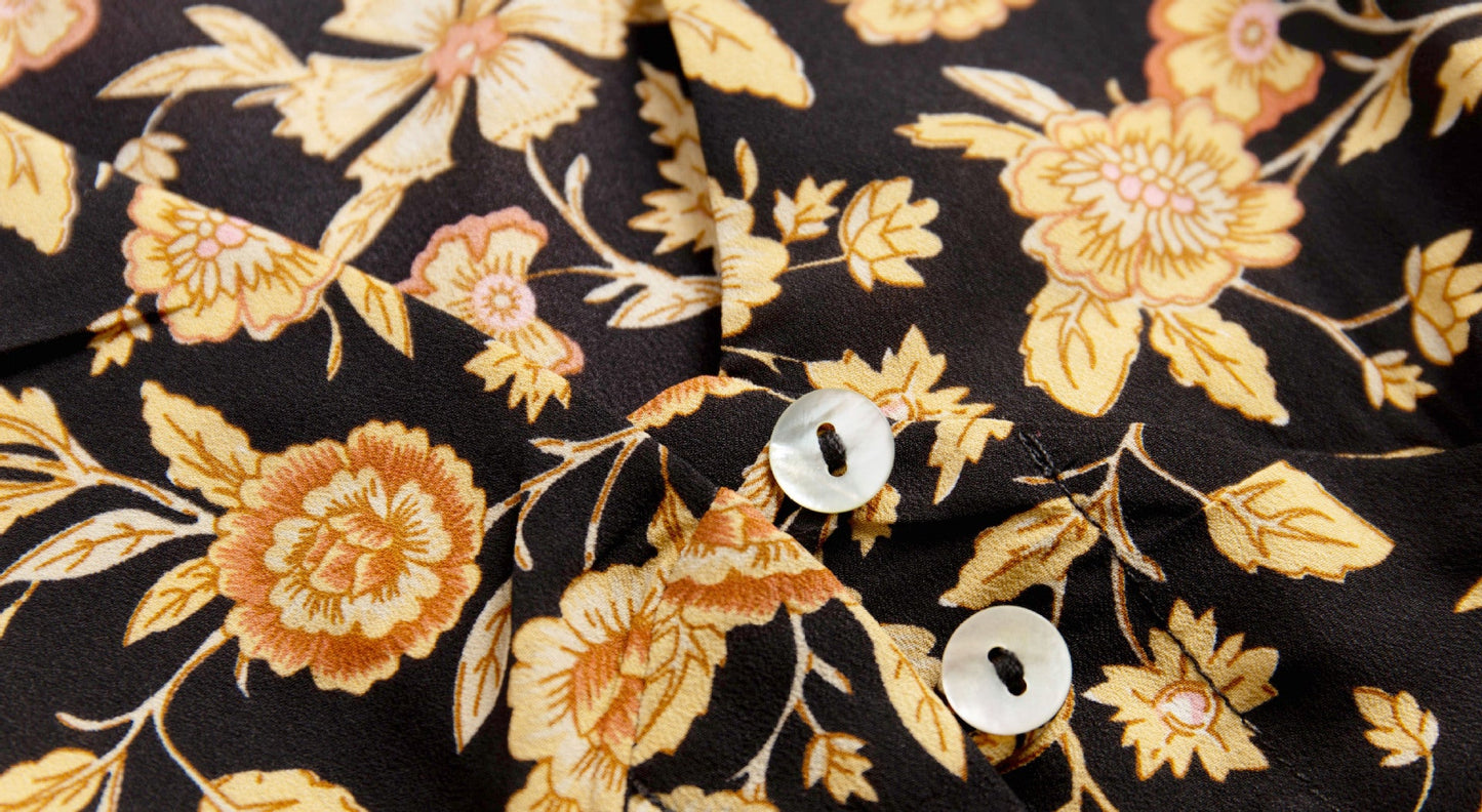 Floral – Vintage Slim-Fit A-Line Dress