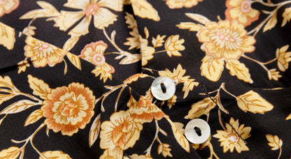 Floral – Vintage Slim-Fit A-Line Dress