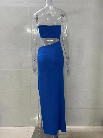 Cutout Cropped Knitted Tube Top Dress