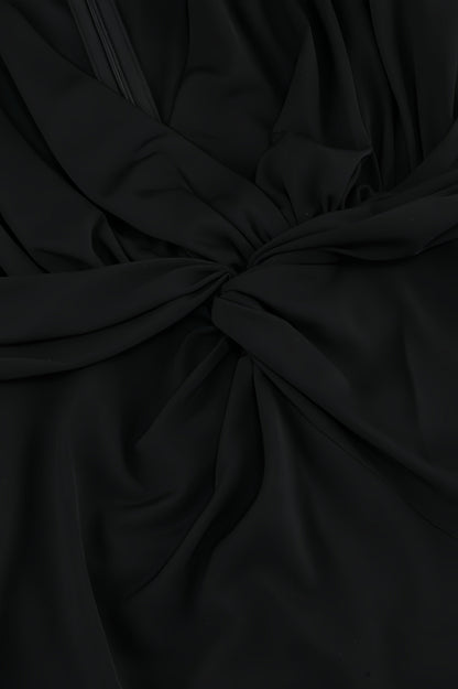 Aila Black Twisted Maxi Dress