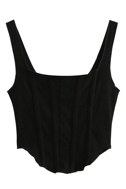 Apphia Crop Faux Fur Blouse & Corset Two Piece Set