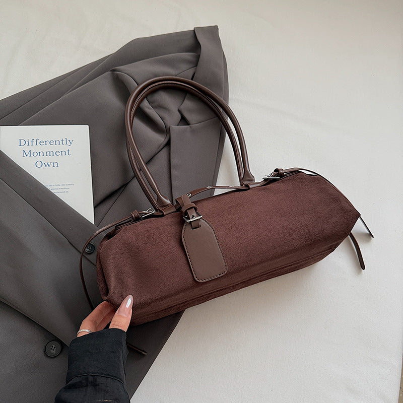 Stylish Long Lock Solid Color Elegant Shape Underarm Bag