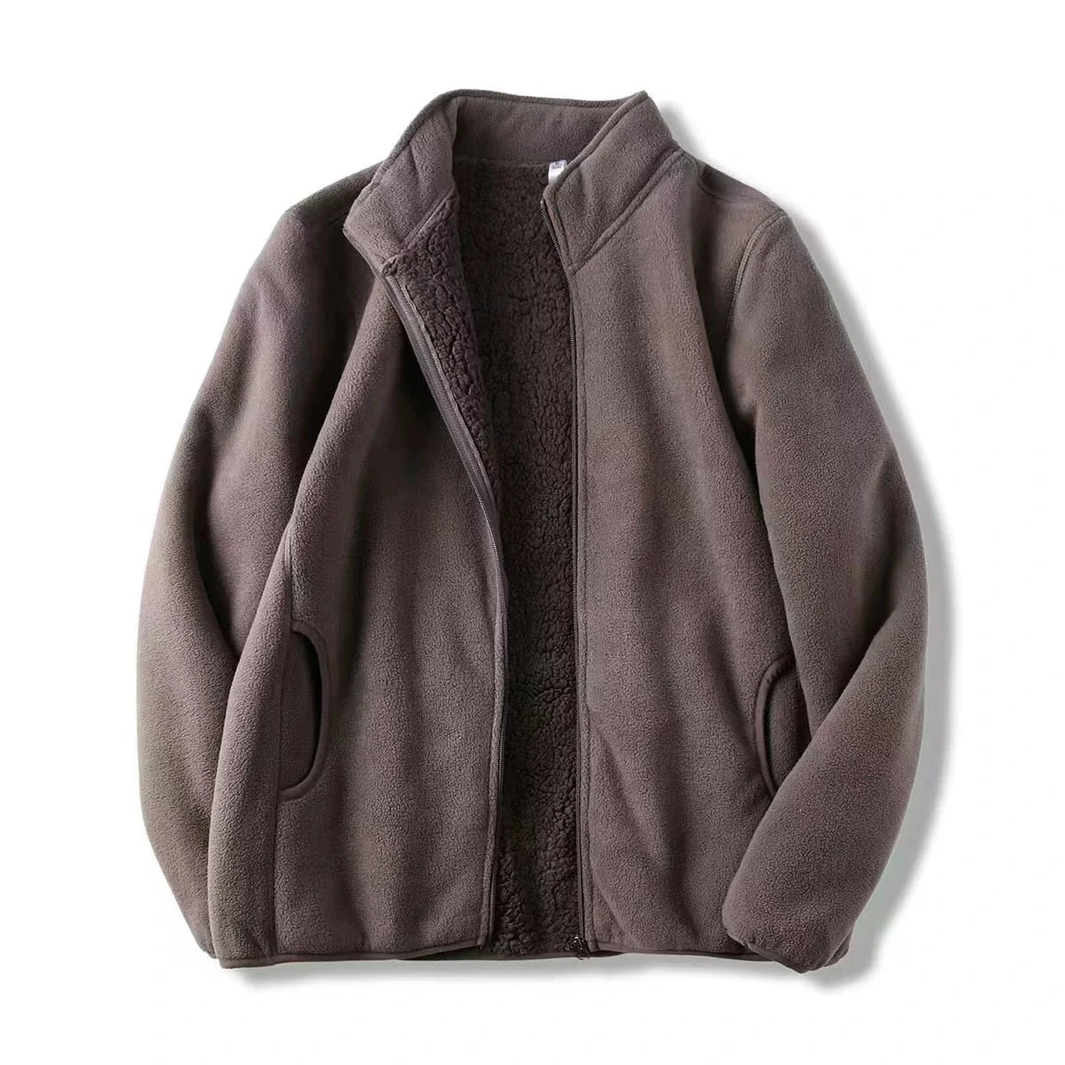 Zoee Plush Stand Collar Jacket