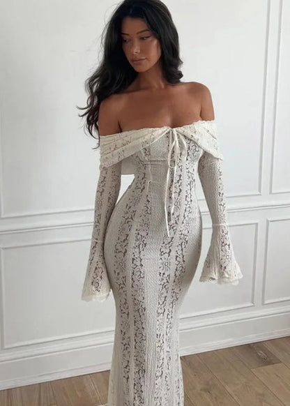 Seraphina – Lace Off-Shoulder Maxi Gown
