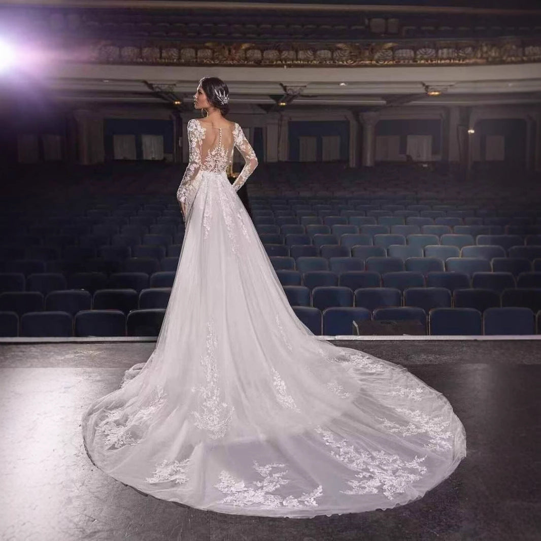 Off-Shoulder Lace Mermaid Bridal Wedding Dress