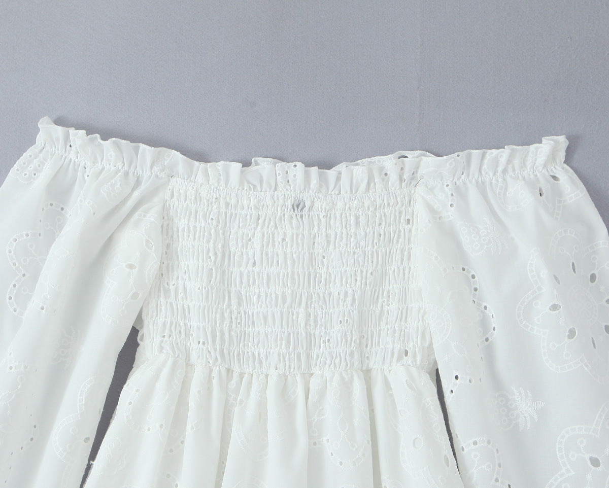 White – Hollow Out Cute Casual Dress