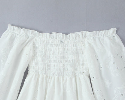 White – Hollow Out Cute Casual Dress
