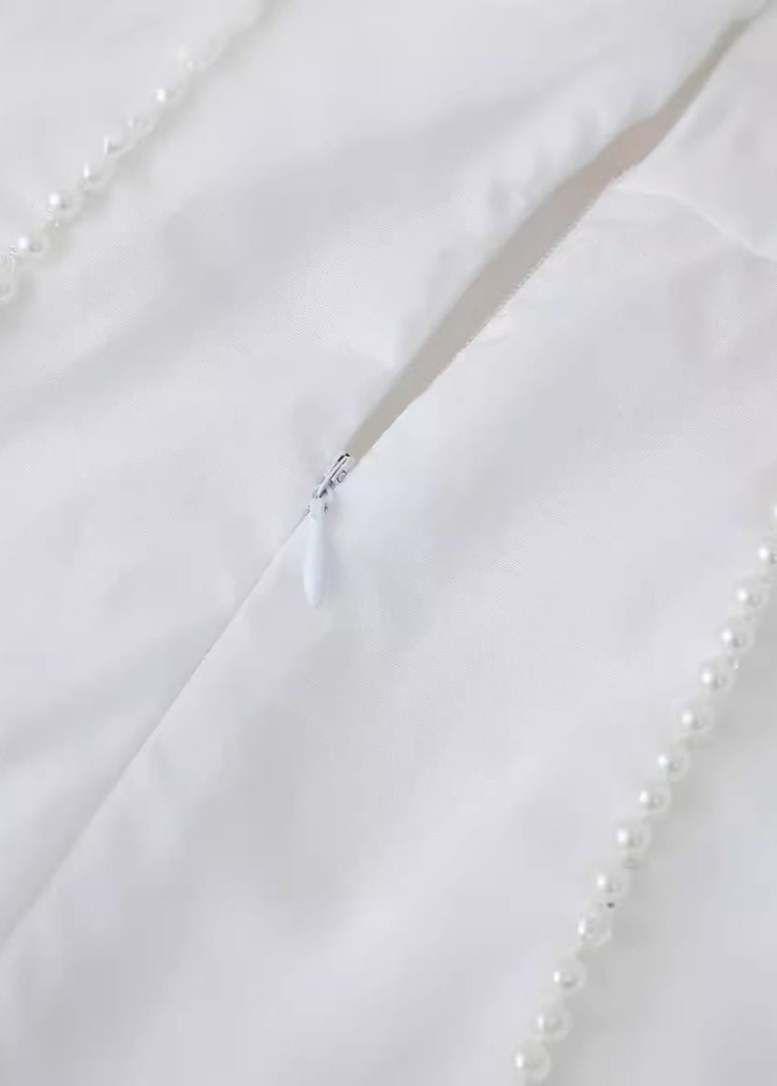 Rosalie - Halter Neck Mini Dress with Pearl Details