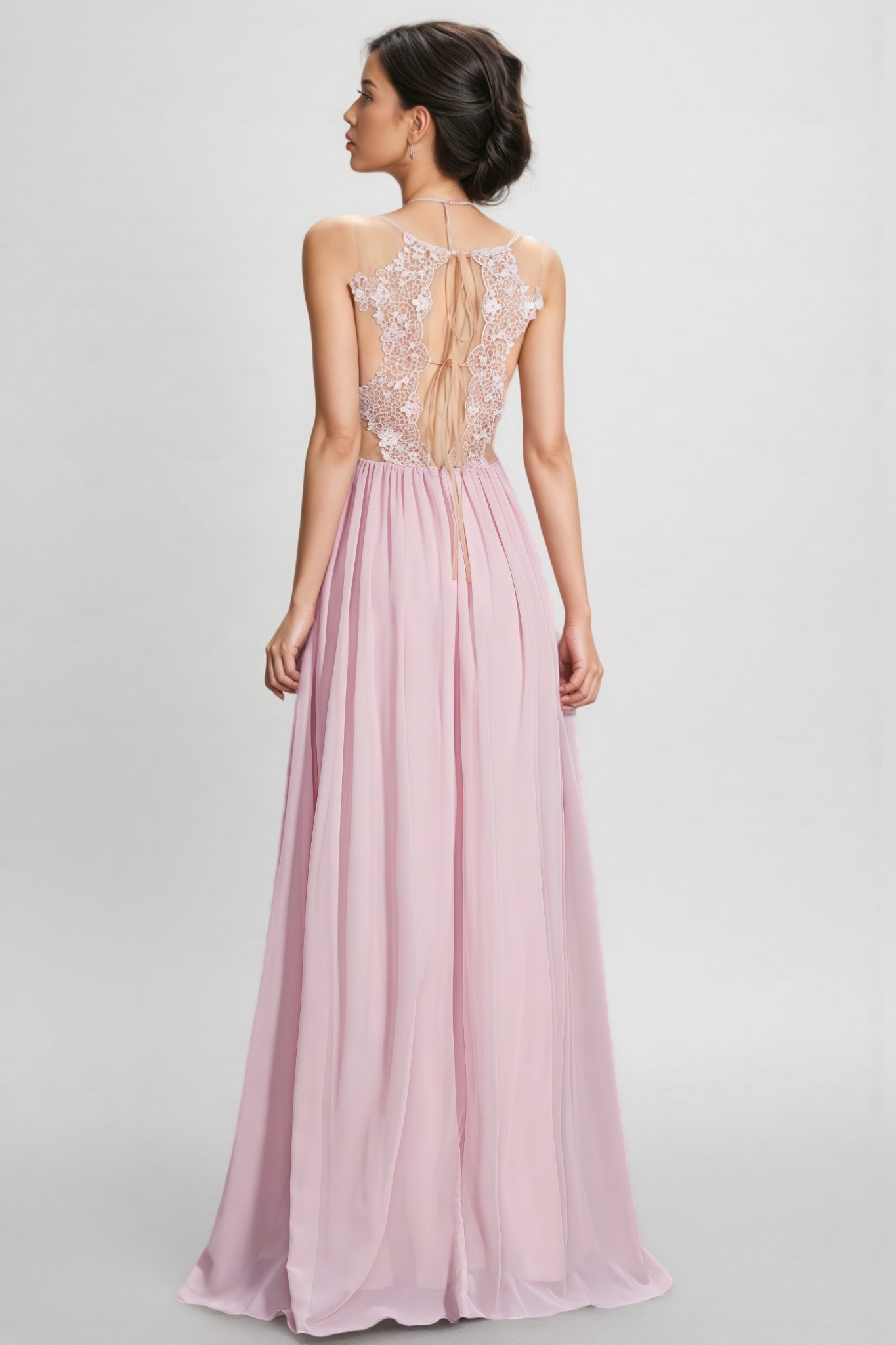 Sakina Off-the-Shoulder Chiffon Maxi Dress