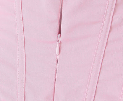 Pink-Purple – Strapless Waist-Cinching Sexy Dress